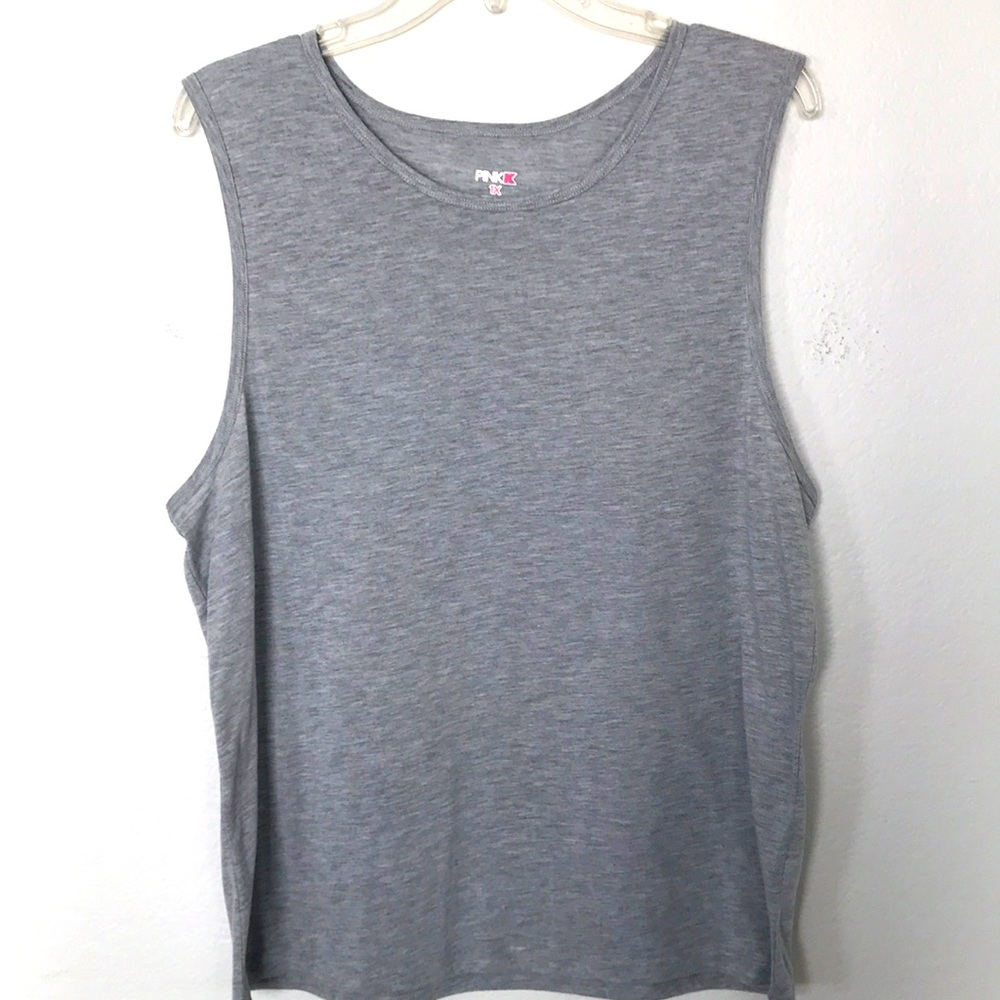 PINKK TANK TOP LIGHT GREY 1X RUNS SMALL